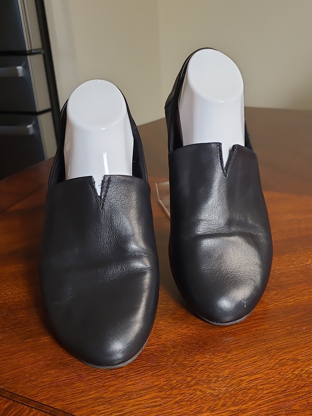 B.O.C. Womens Slip On Flats Hailey Black Leather Casual Dress Shoes 11M